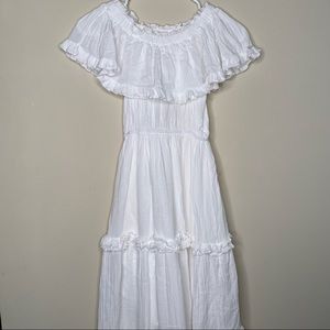 White Strapless Maxi Dess